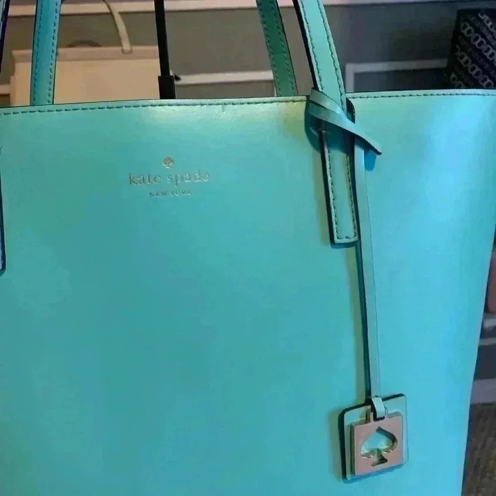 Kate Spade New York Tote Handbag Aqua Color.